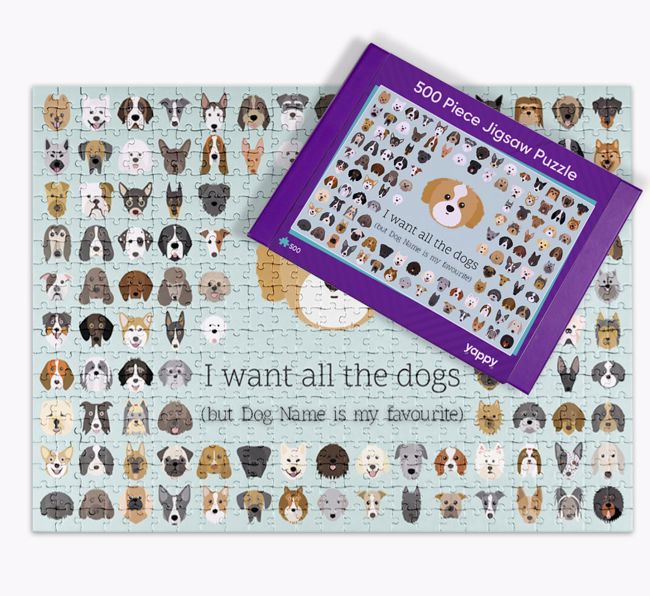 I Want All The Dogs: Personalised {breedFullName} Jigsaw